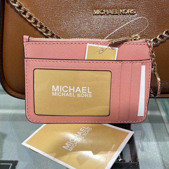 MICHAEL KORS SMALL TOP ZIP COINPOUCH WITH ID CARD CASE WALLET 
PRIMROSE 
NWT - Picture 12 of 16